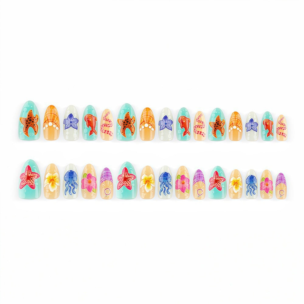 Artificial nails with sea motif Bowlift