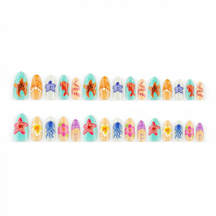 Artificial nails with sea motif Bowlift