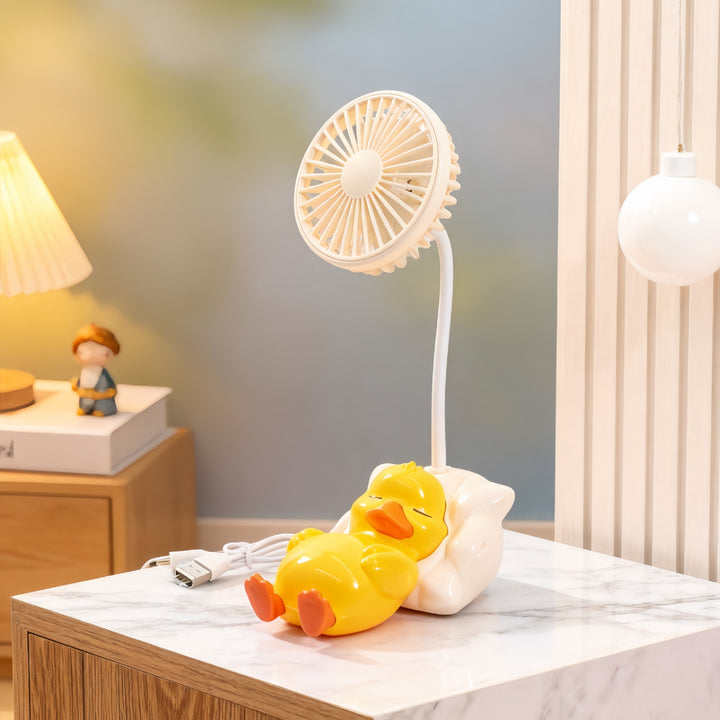 Ladies Funny USB Table Fan with Animal Design Bowlift