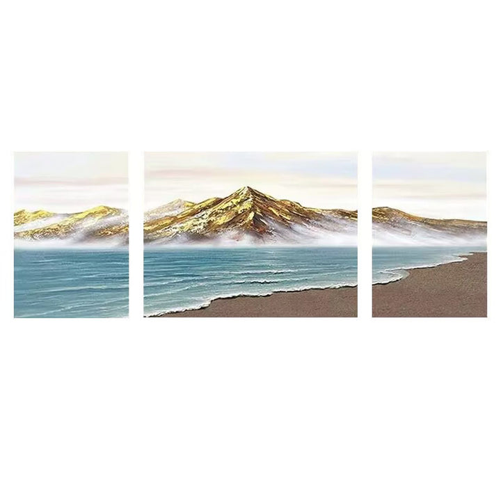 Panoramic Mountain and Ocean Canvas Art