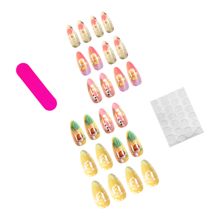 Exquisite nail art with colorful floral designs Bowlift