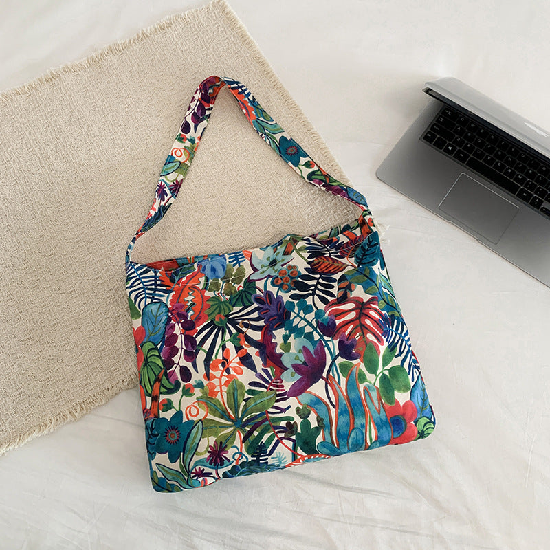 WoFloral Print Hobo Handbag Bowlift