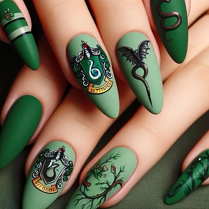 Floral Art Acrylic Nail Set Bowlift