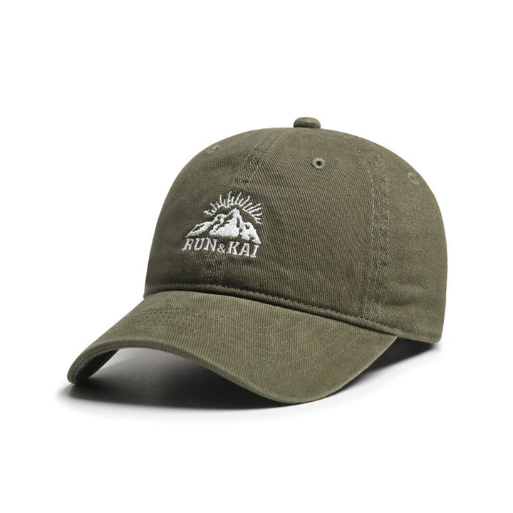 Men's Casual Distressed Embroidered Cap Bowlift