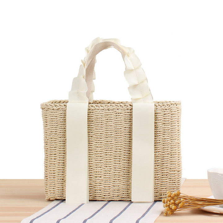 Handbag Made of Woven Material with Elegant Carrying Handles Bowlift