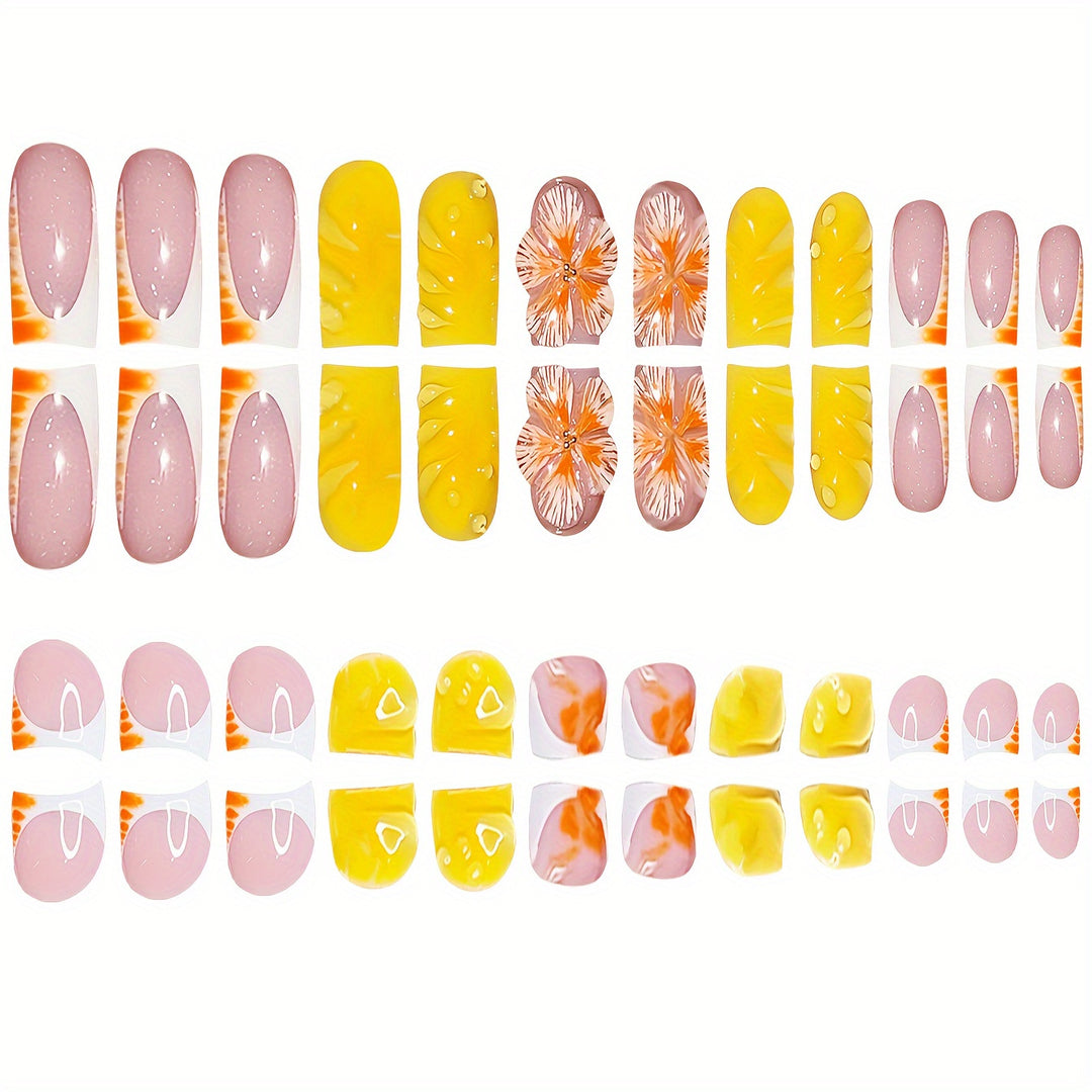Tropical Floral Nail Art Set Bowlift