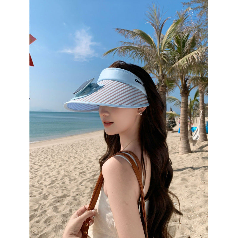 ’s sun protection visor with integrated solar panel, wide brim and adjustable headband Bowlift