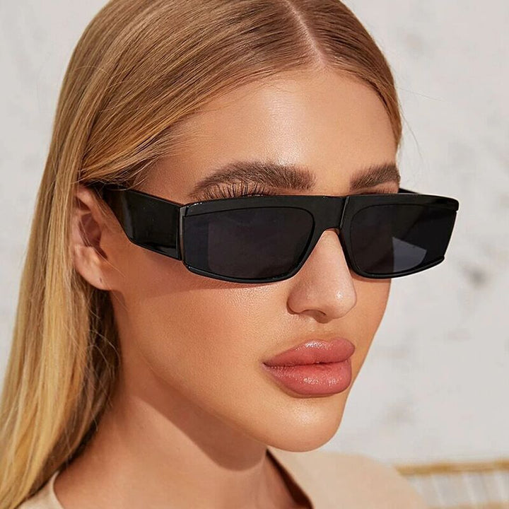 Women's fashionable sunglasses with futuristic design and transparent frame Bowlift