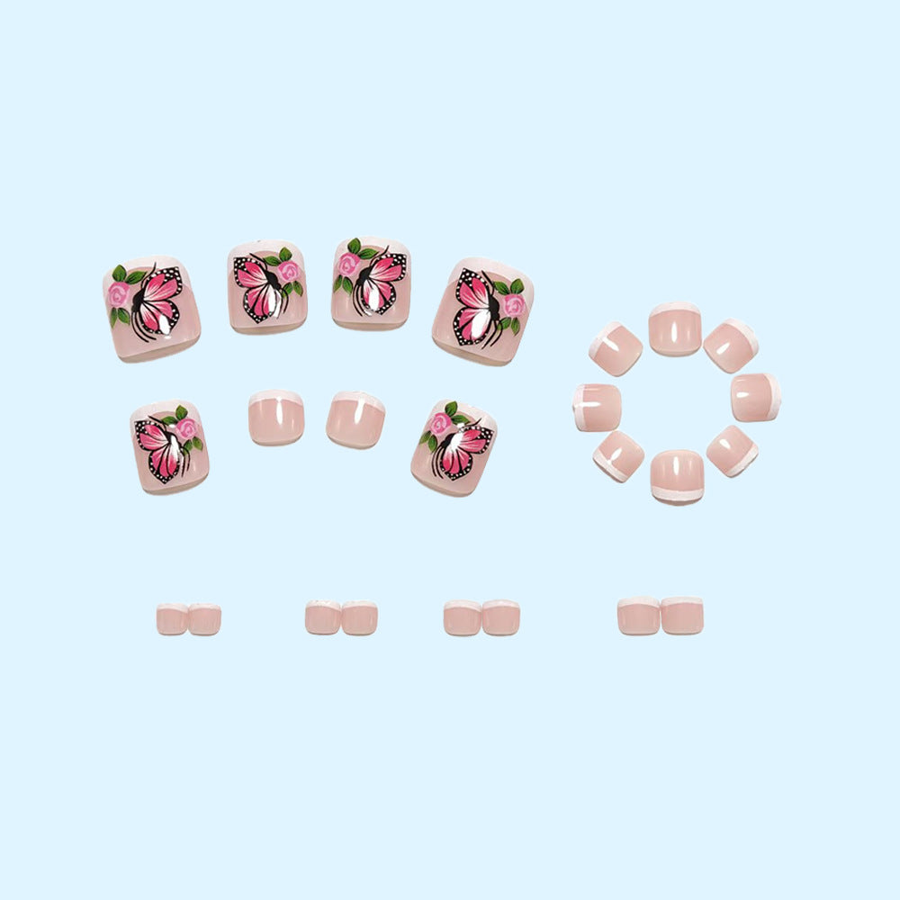 Nail art in creative butterfly design Bowlift