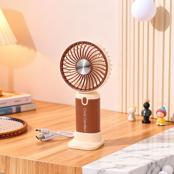 Women's portable fan with cordless function and ergonomic design Bowlift