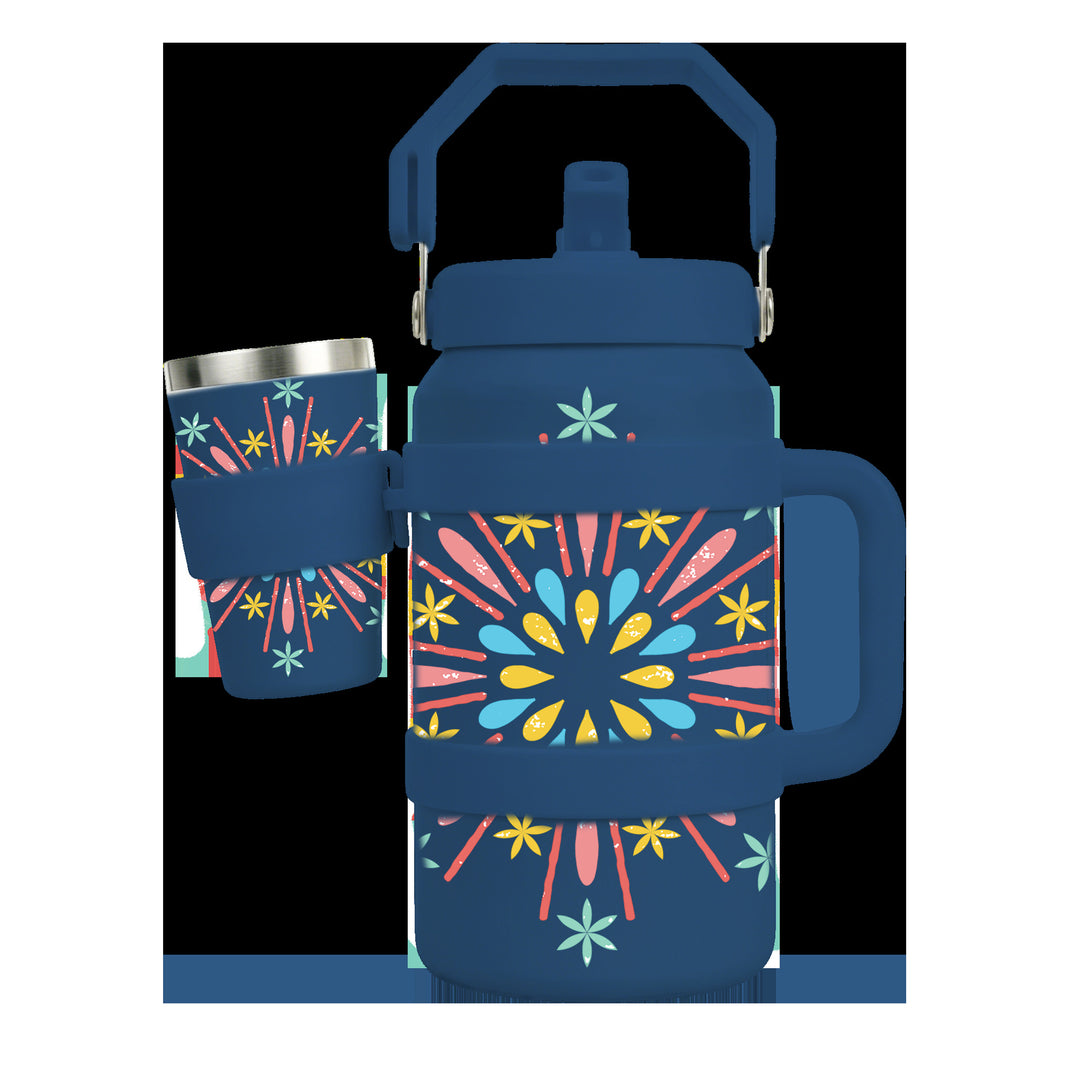 Ladies Insulated Drinking Bottle with Practical Carry Handle Bowlift