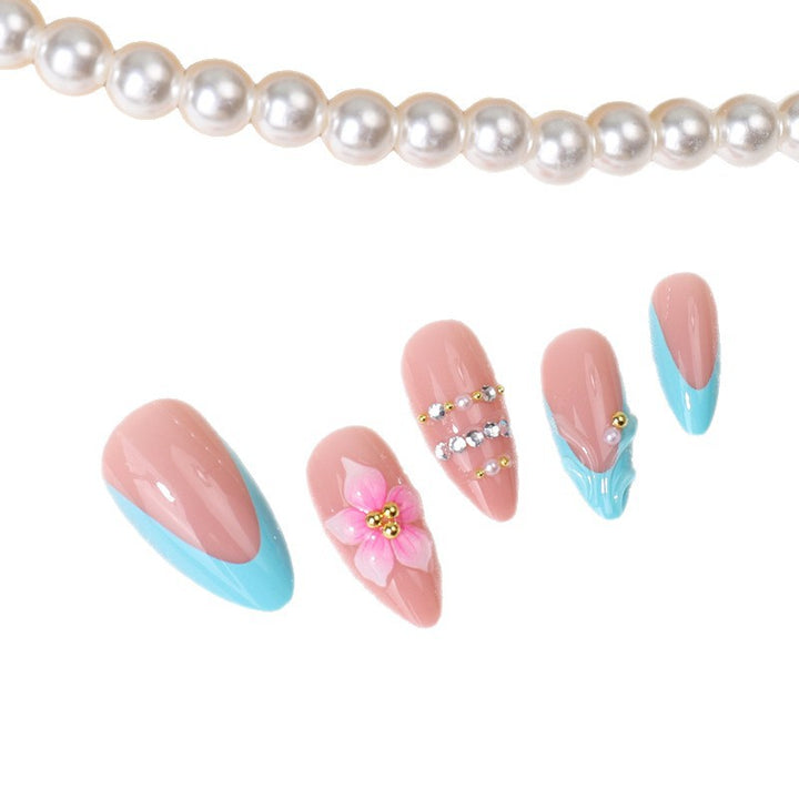 Creative Floral-Inspired Press-On Nail Set Bowlift