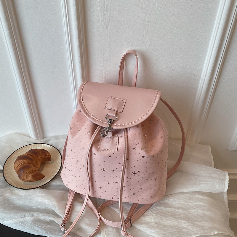 WoStar-Patterned Drawstring Backpack Bowlift