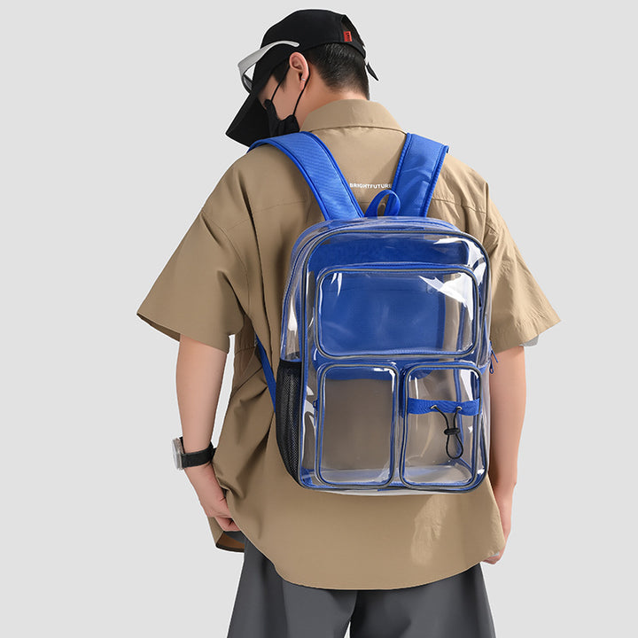Transparent school backpack with multiple compartments Bowlift