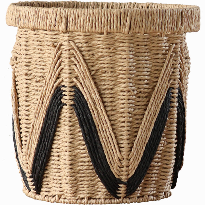 Decorative basket with graphic pattern Bowlift