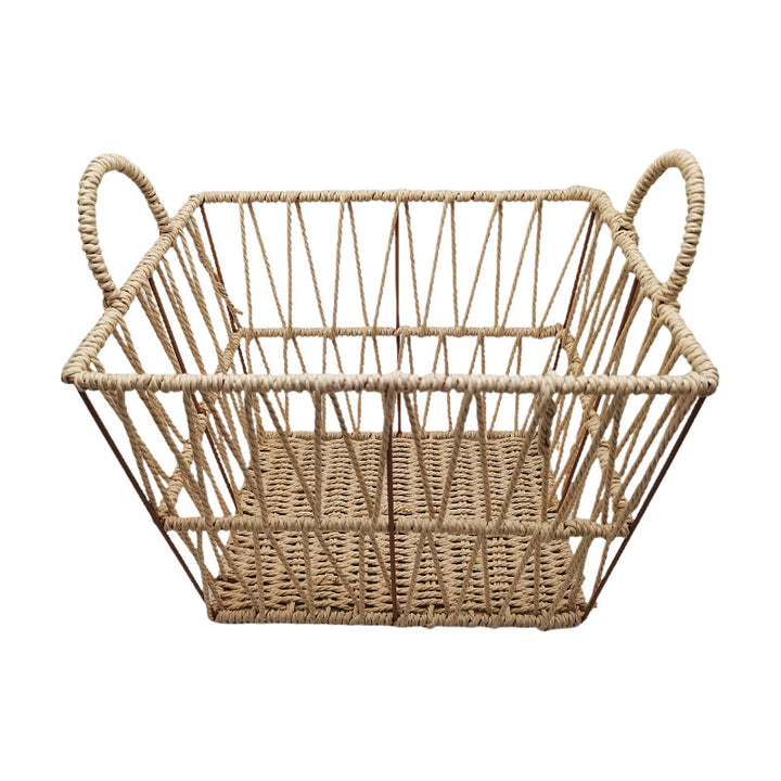 Elegant bathroom storage basket made of natural material Bowlift