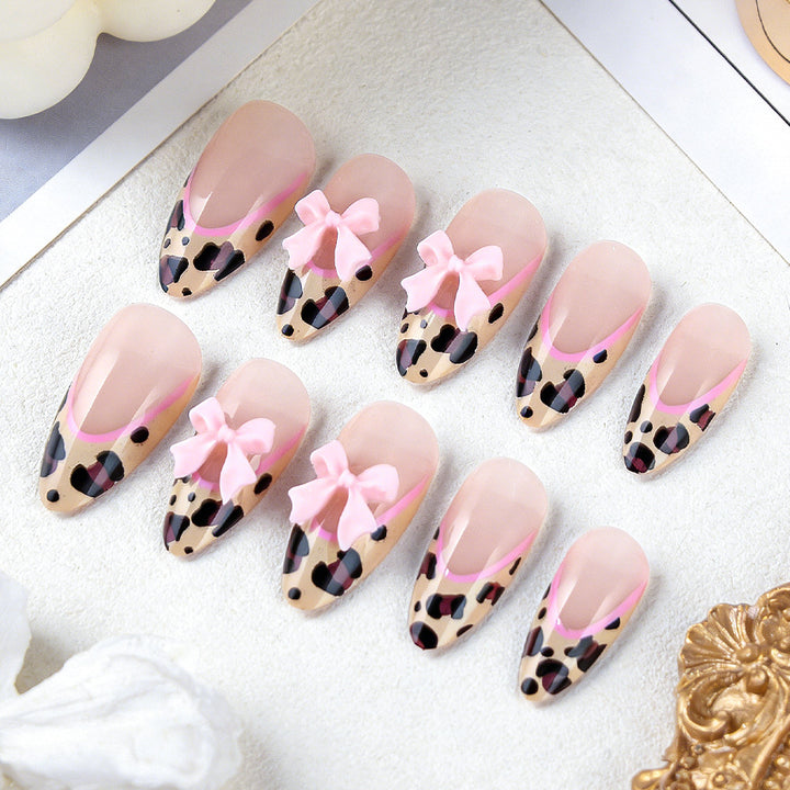 Decorative Gel Press-On Nails with Bow Accents Bowlift