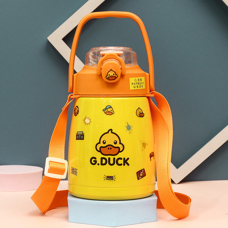 Ladies' insulated bottle with functional carrying strap and child-friendly design Bowlift
