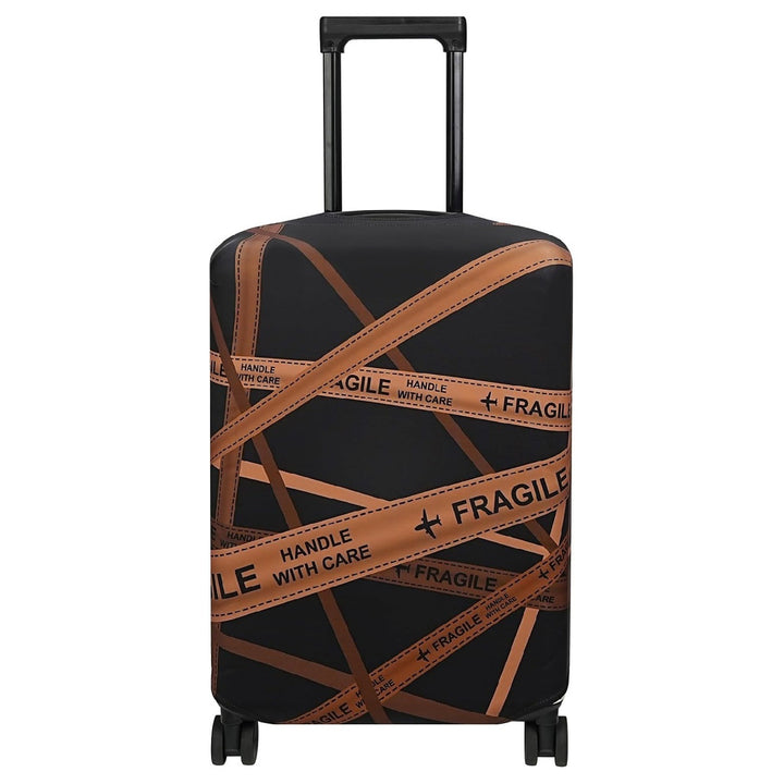 Unisex non-elastic suitcase cover with mandala motif, stretch protective cover for telescopic handle and wheels Bowlift