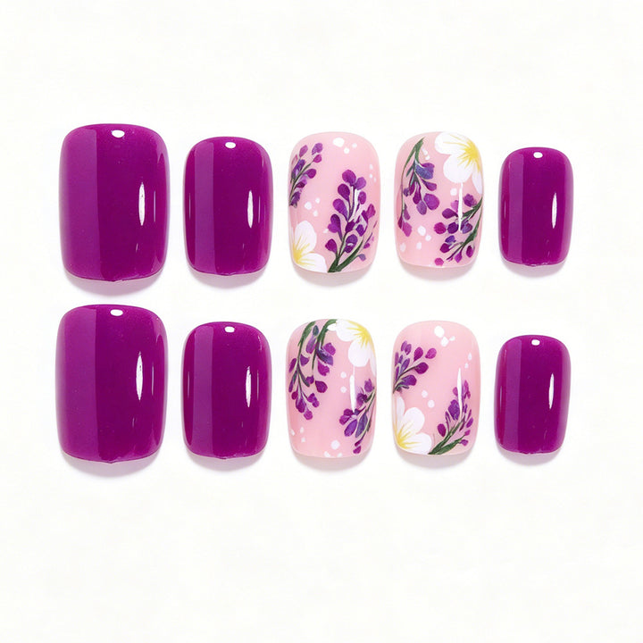 Floral Art Press-On Nail Set Bowlift