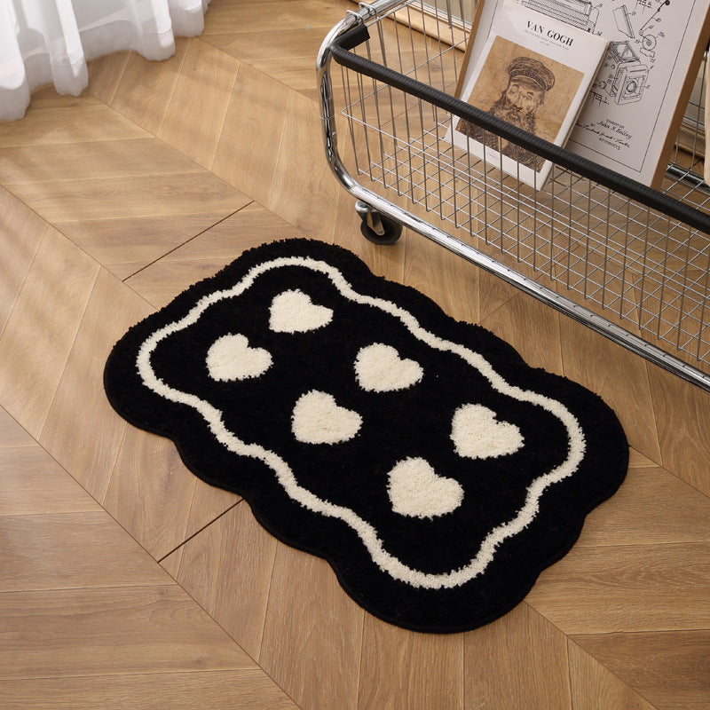 Heart-Shaped Decorative Bath Mat Bowlift