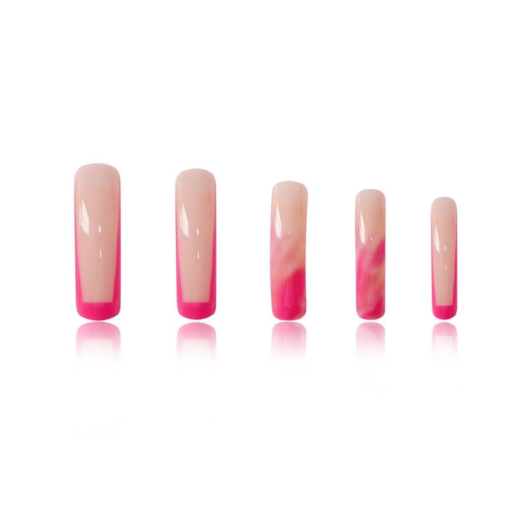 Artistic Long-Lasting Press-On Nail Set Bowlift