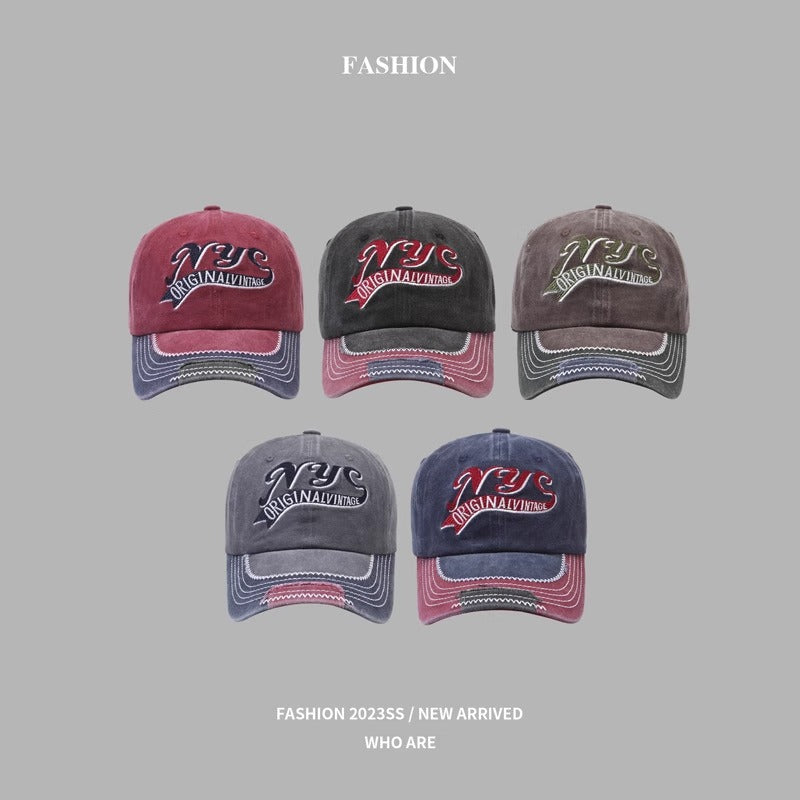 Men's Embroidered Vintage Cap Bowlift