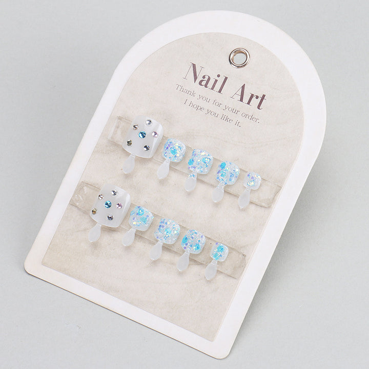 Glittering Press-On Nail Art Set Bowlift