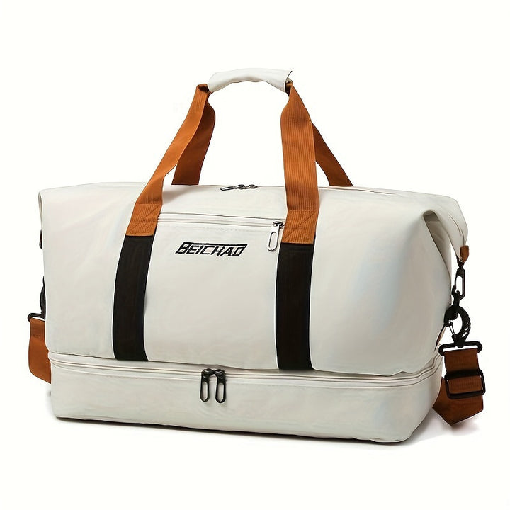 Sporty Duffel Bag With Reinforced Bottom Bowlift
