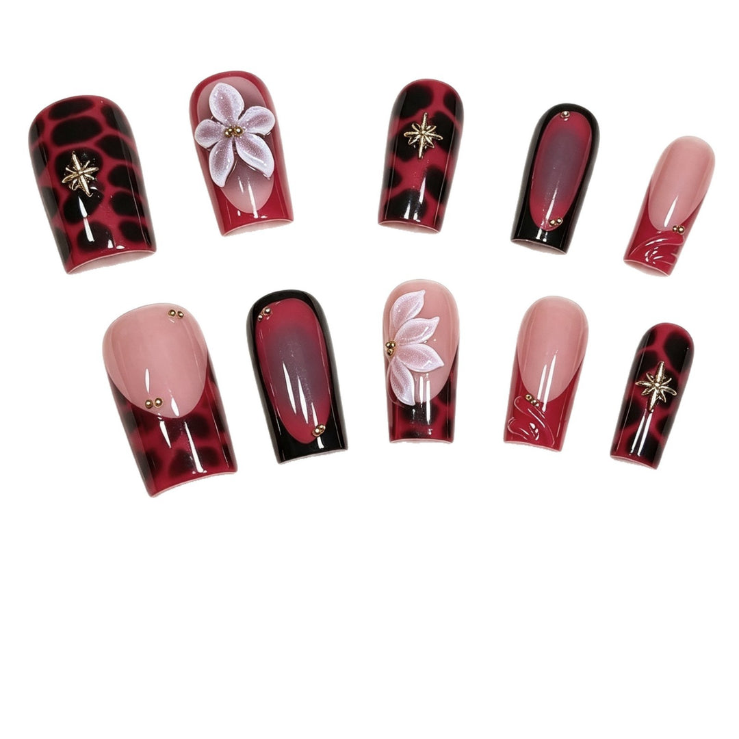 Artistic Patterned Press-On Nail Extensions Bowlift