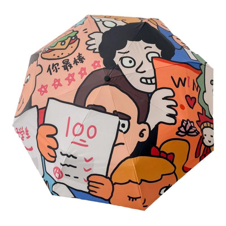 Ladies innovative folding umbrella with unique graphic design Bowlift