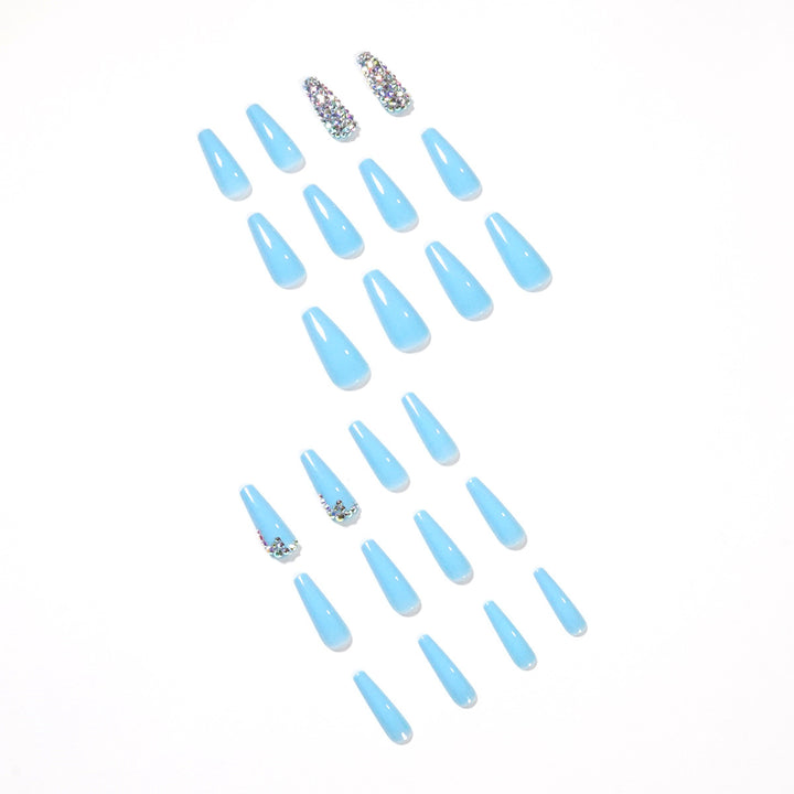 Artful Stiletto Nails with Radiant Rhinestone Accent Bowlift