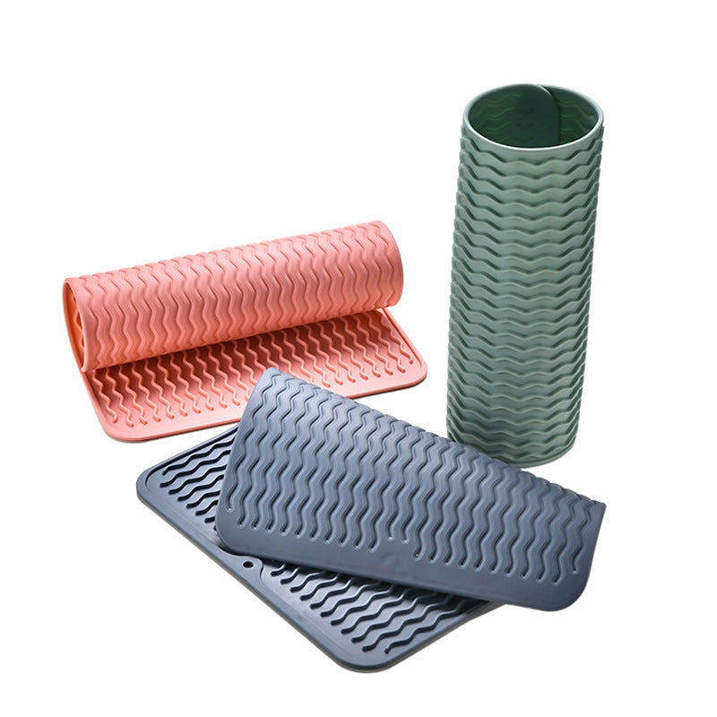Silicone draining mat with wave structure Bowlift
