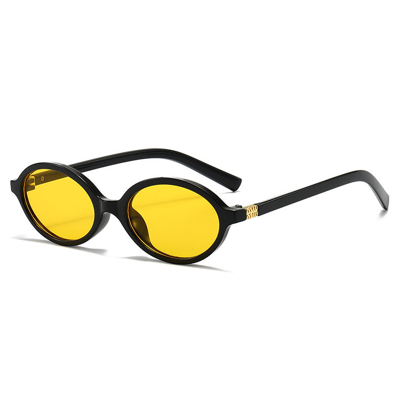 Vintage Oval Frame Sunglasses