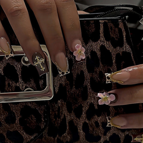 Floral Embellished Nail Art Extensions Bowlift