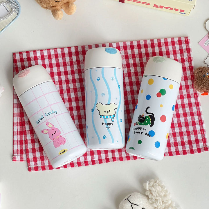 Women Insulated Water Bottle with Playful Animal Design Bowlift