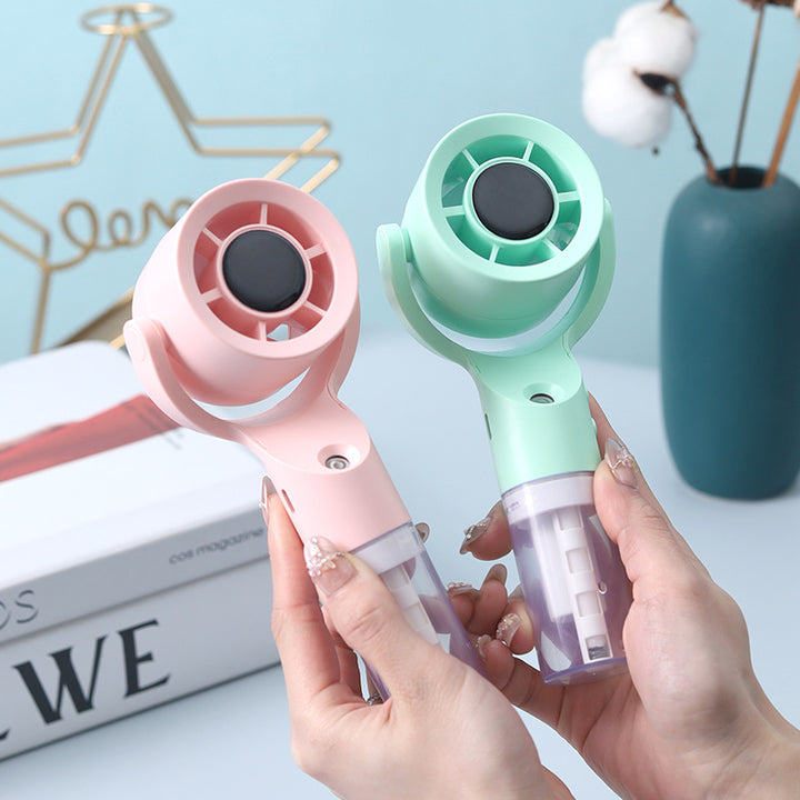 Unisex nan portable handheld misting fan with detachable transparent reservoir and adjustable tilt head Bowlift