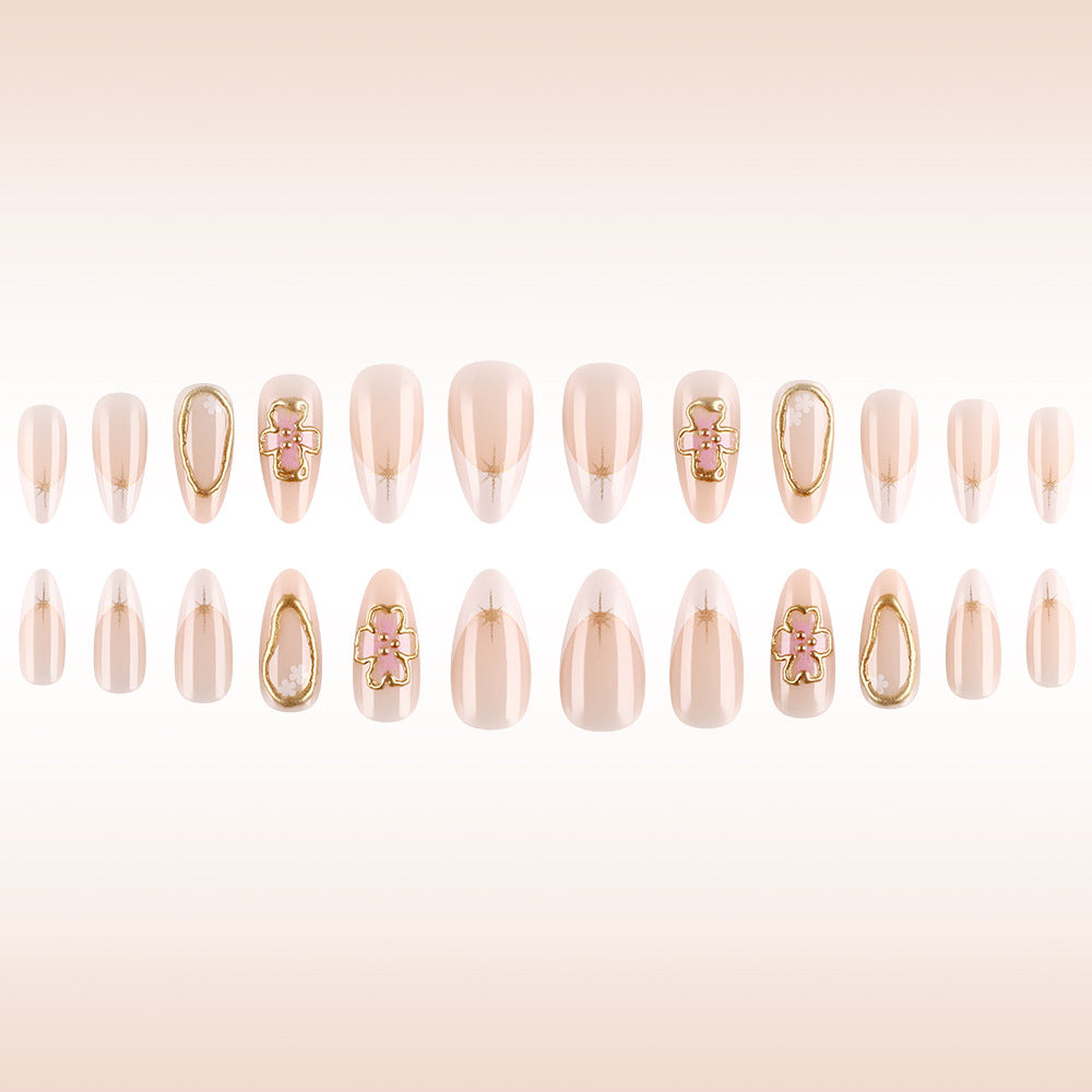 Elegant Floral Gel Nail Art Bowlift