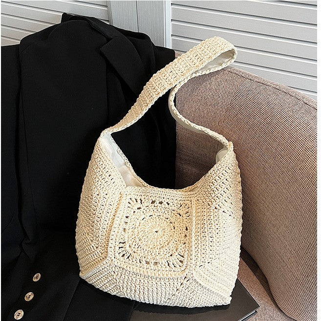 Handcrafted Macrame Tote Bag with Unique Pattern Bowlift