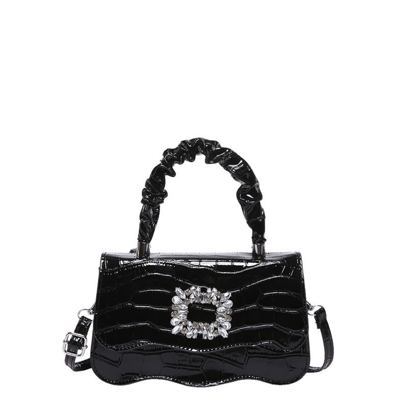 Glamorous Crocodile Texture Evening Handbag Bowlift