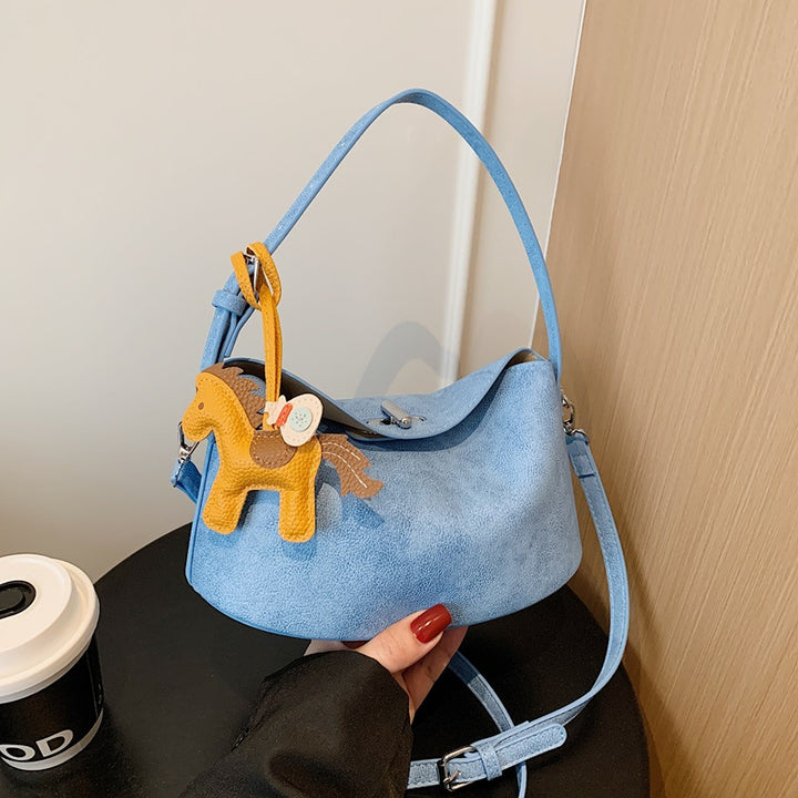 Elegant Soft-Suede Shoulder Bag Bowlift