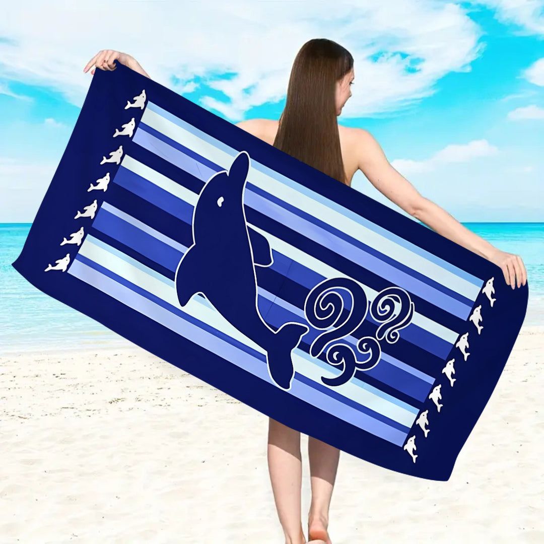 Microfiber beach towel with exclusive turtle motif Bowlift