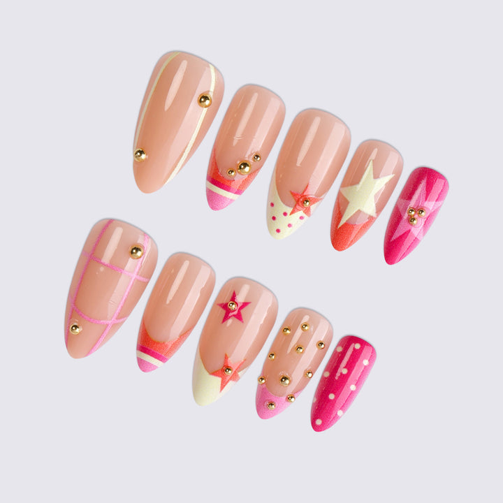 Decorative Themed Press-On Nail Art Set Bowlift