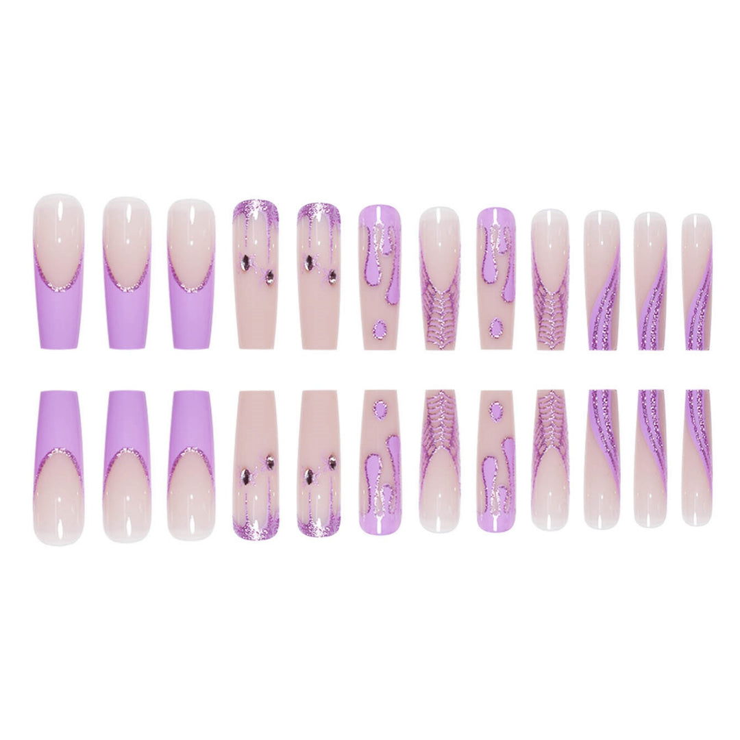 Glamorous Decorative Press-On Nail Extensions Bowlift