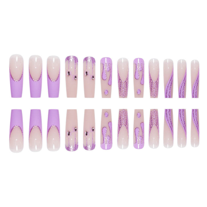 Glamorous Decorative Press-On Nail Extensions Bowlift