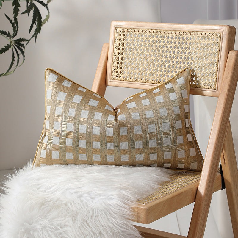 Artistic Geometric Pattern Lumbar Pillow