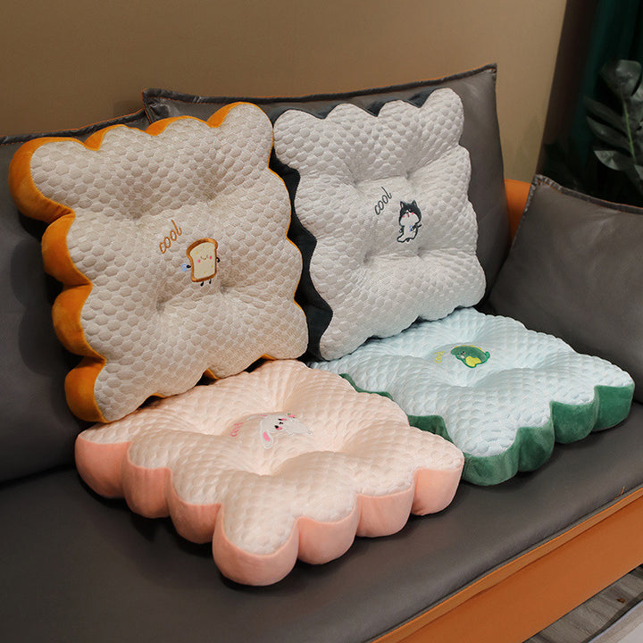 Plush seat cushion with funny animal motif Bowlift
