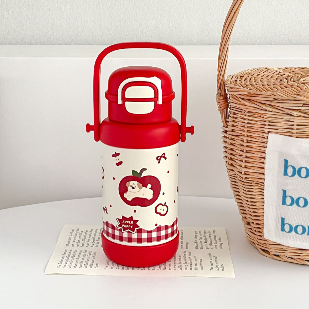 Women Insulated Drinking Bottle with Practical Carry Handle and Cute Design Bowlift