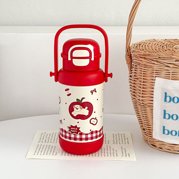 Women Insulated Drinking Bottle with Practical Carry Handle and Cute Design Bowlift