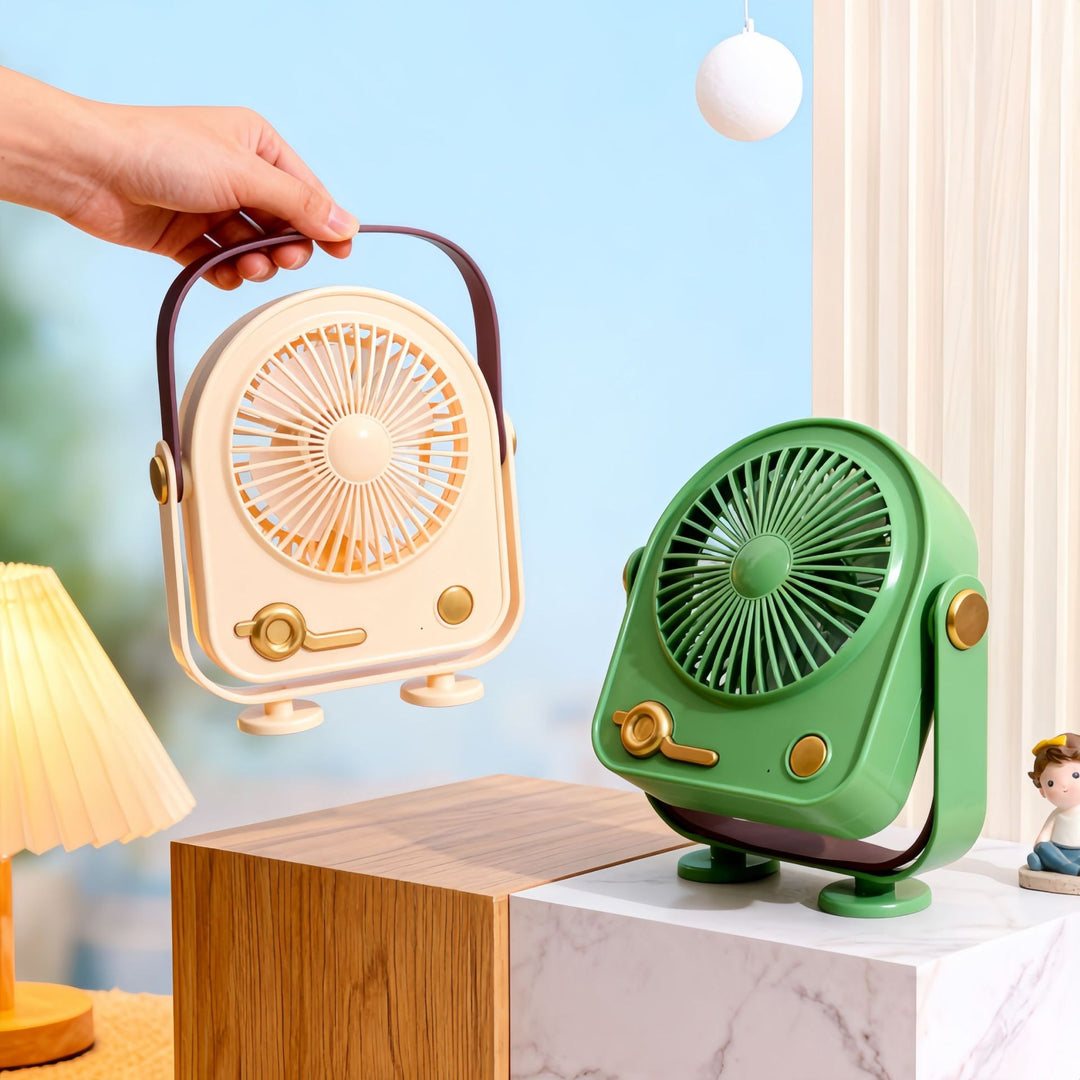 Ladies Portable Mini Fan with Flexible Handle and Innovative Design Bowlift